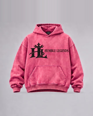 HL Vintage Wash Hoodie in Rose Red - front