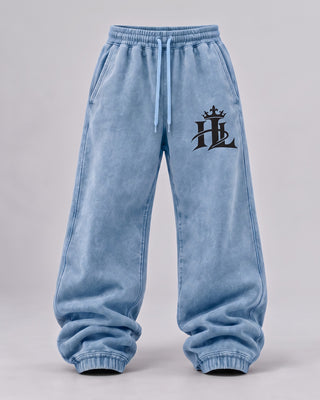 HL Vintage Wash Sweatpants in Light Blue - front