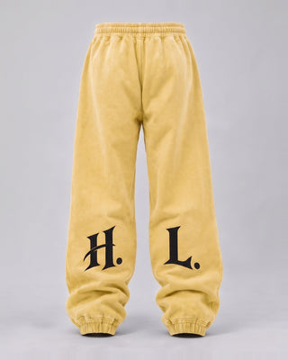 HL Vintage Wash Sweatpants in Light Yellow - back