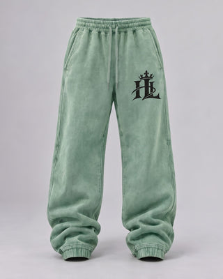 HL Vintage Wash Sweatpants in Mint Green - front