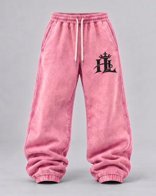 HL Vintage Wash Sweatpants in Pink - front