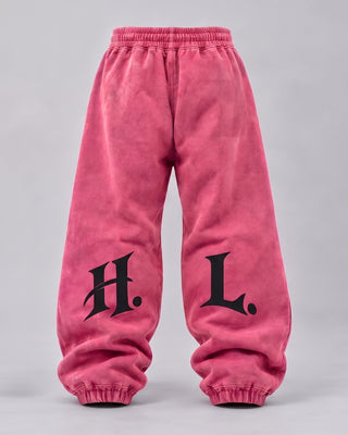 HL Vintage Wash Sweatpants in Rose Red - back