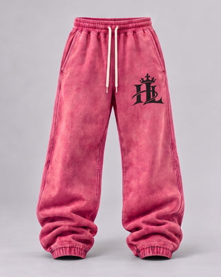 HL Vintage Wash Sweatpants in Rose Red - front