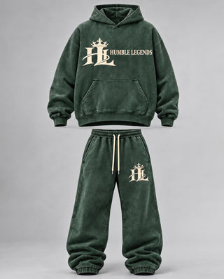HL Vintage Wash set in Dark Green - front