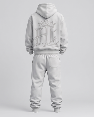 HL Essential Heavyweight Matching Set in Light Gray - back