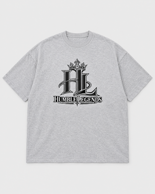 Humble Legends Crown Drop Shoulder Tee - Light Gray