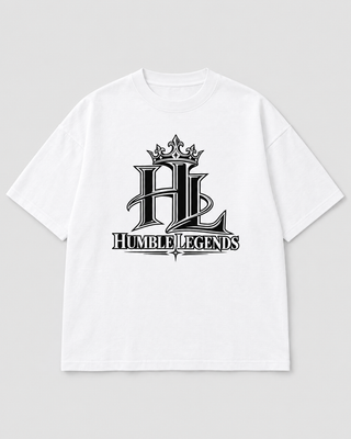 Humble Legends Crown Drop Shoulder Tee - Lucent White