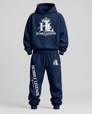 HL Essential Heavyweight Matching Set in Navy Blue - front