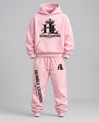 HL Essential Heavyweight Matching Set in Pink - front