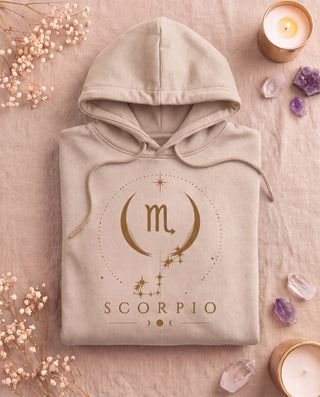 Scorpio Celestial Zodiac Hoodie - Sand