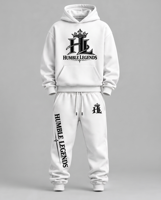 HL Essential Heavyweight Matching Set in White - front